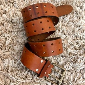 Leather Belt - woman M Size 🎀 Saddle